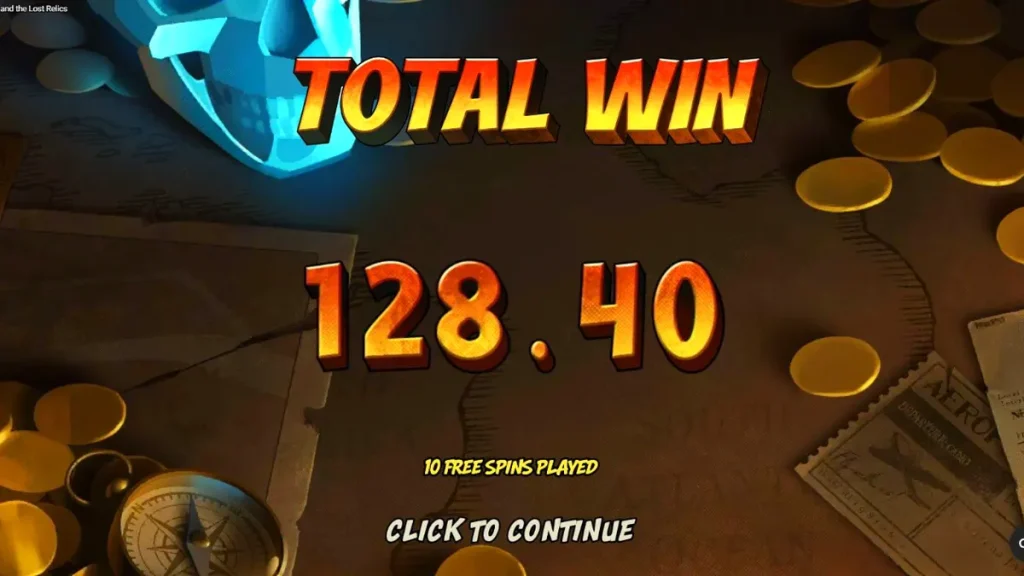 Arizona James and the Lost Relics slot gameplay interface